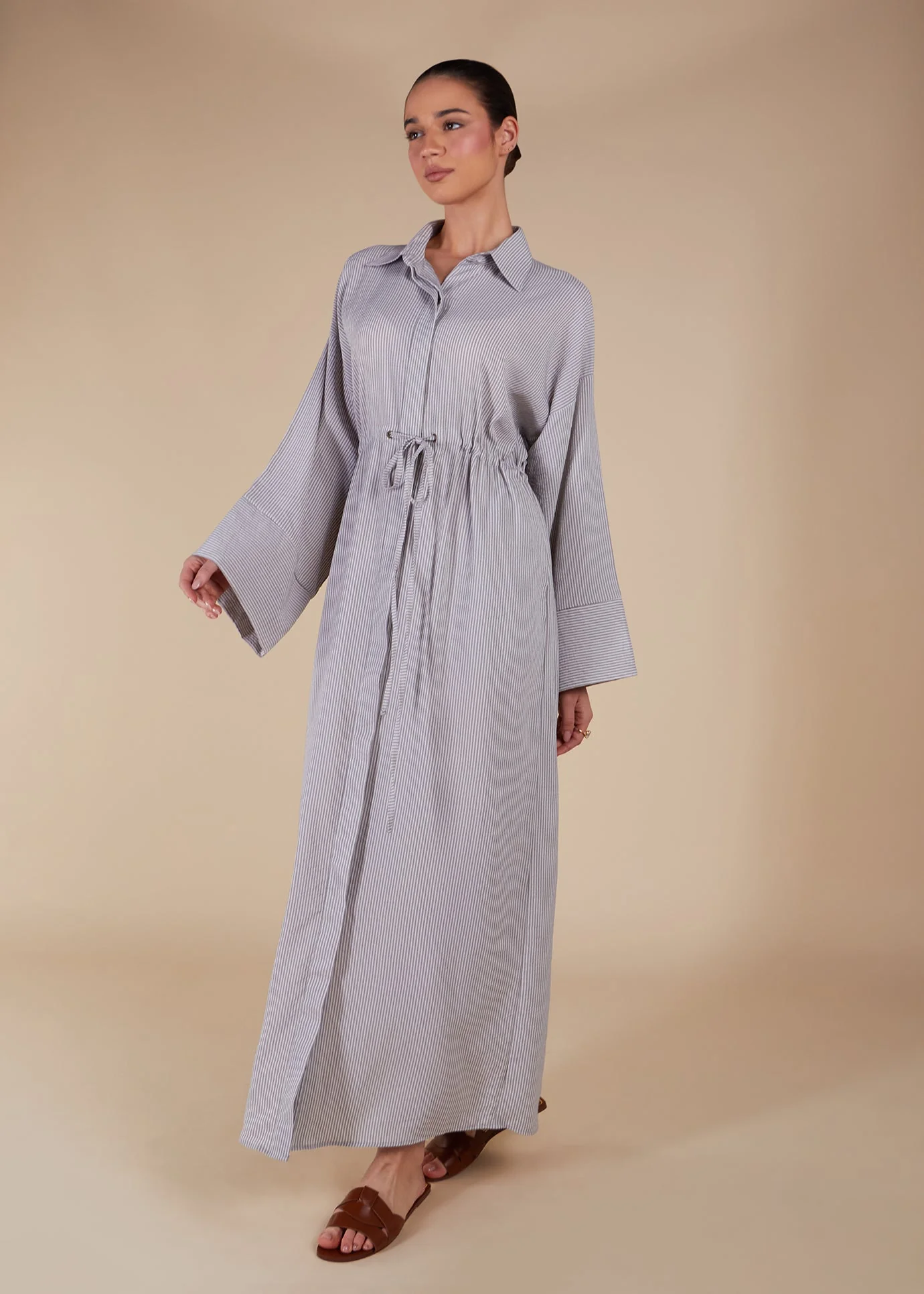 Cool Grey Drawstring Maxi - Final Sale - Image 2