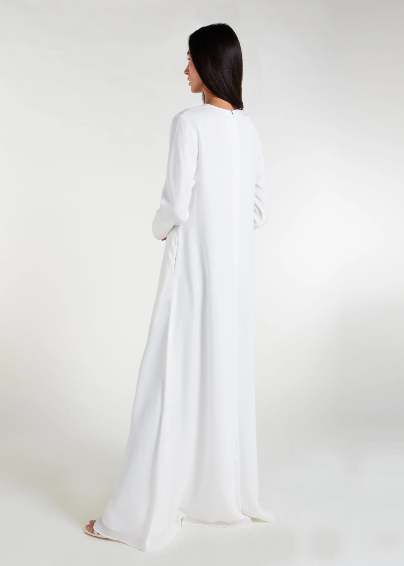 Long Line Abaya White - Image 6