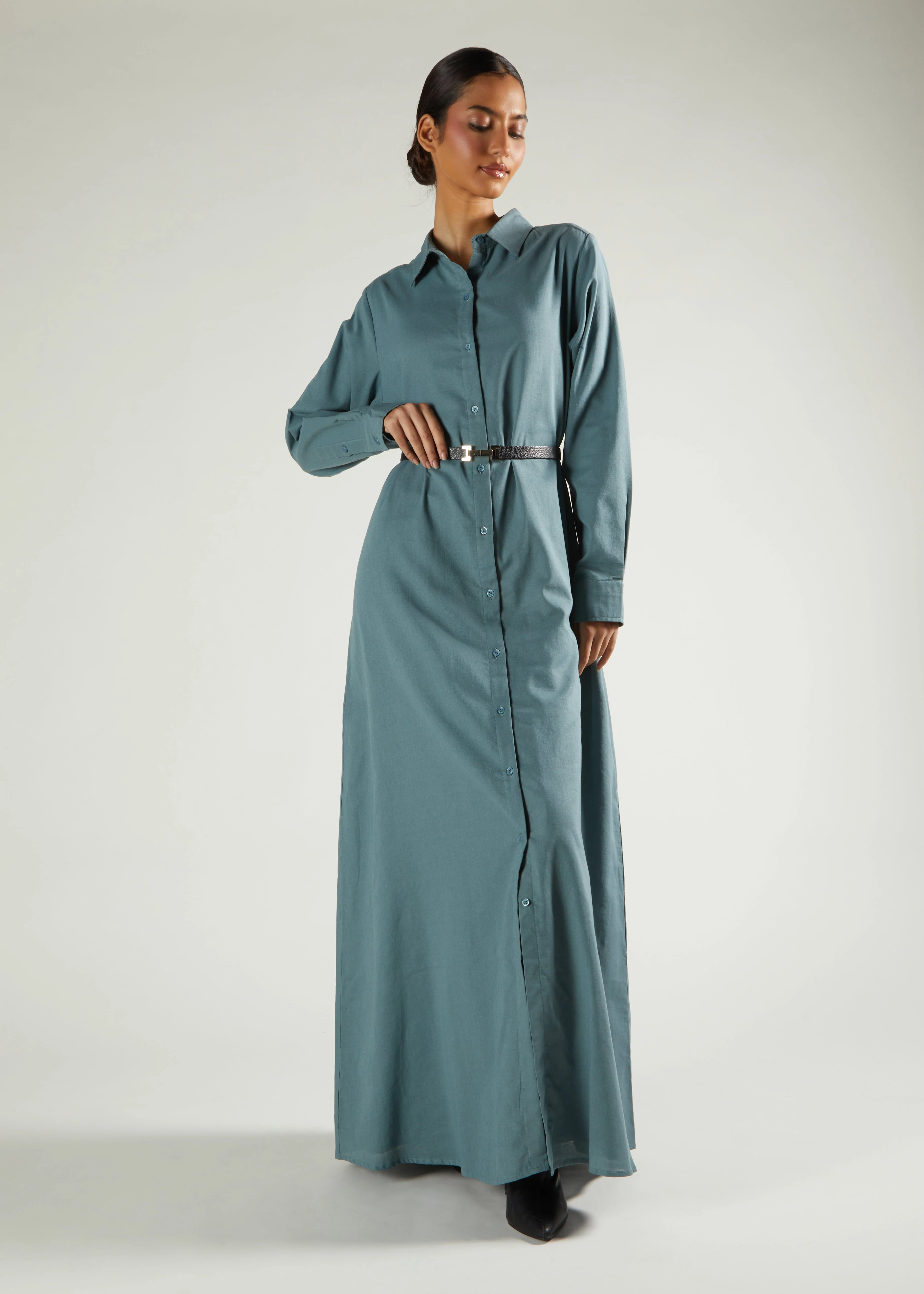 Long Line Shirt Sage - Image 2