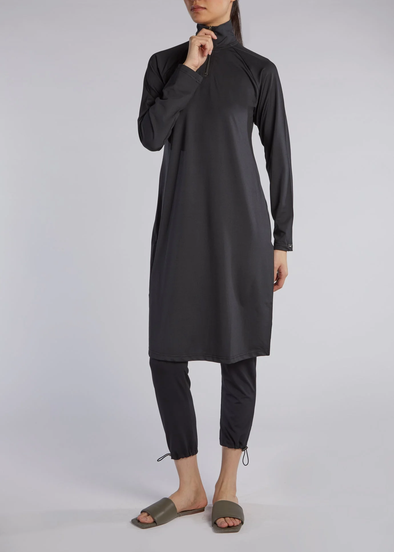 Modest Swimwear Toggle Pants - Black - Image 4