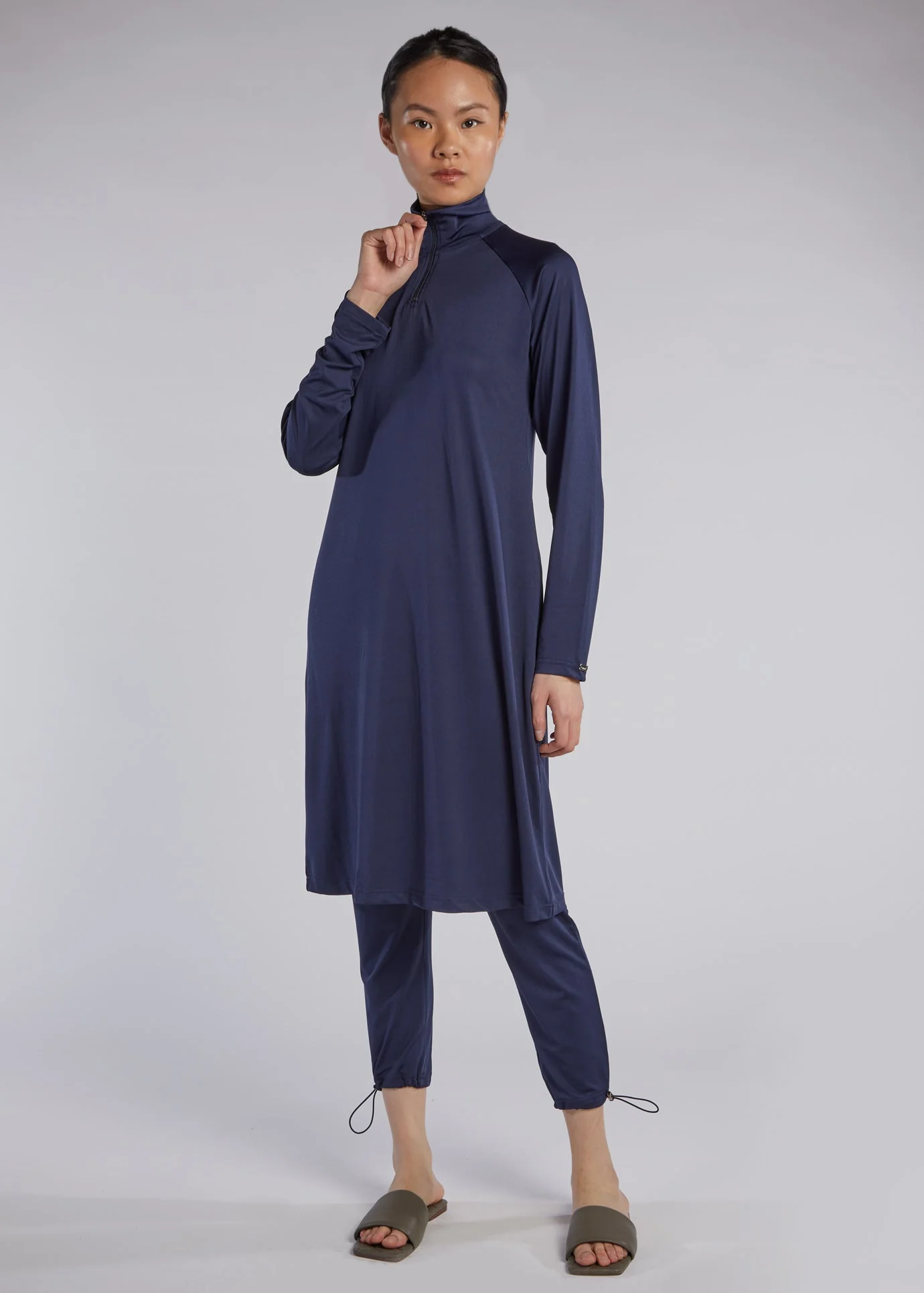 Modest Swimwear Top Long - Navy - Image 3