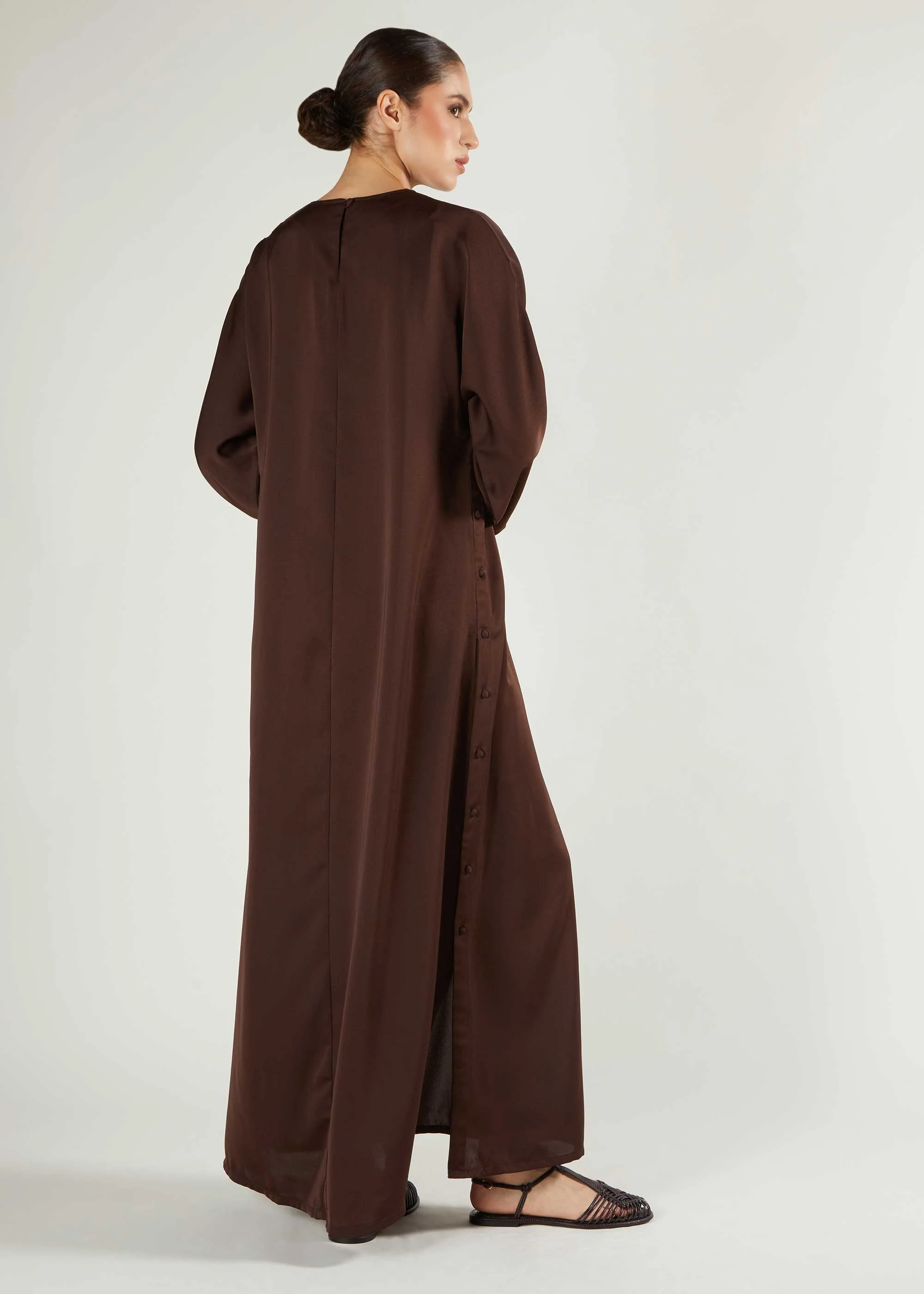 Side Button Maxi Gloss Brown - Final Sale - Image 3