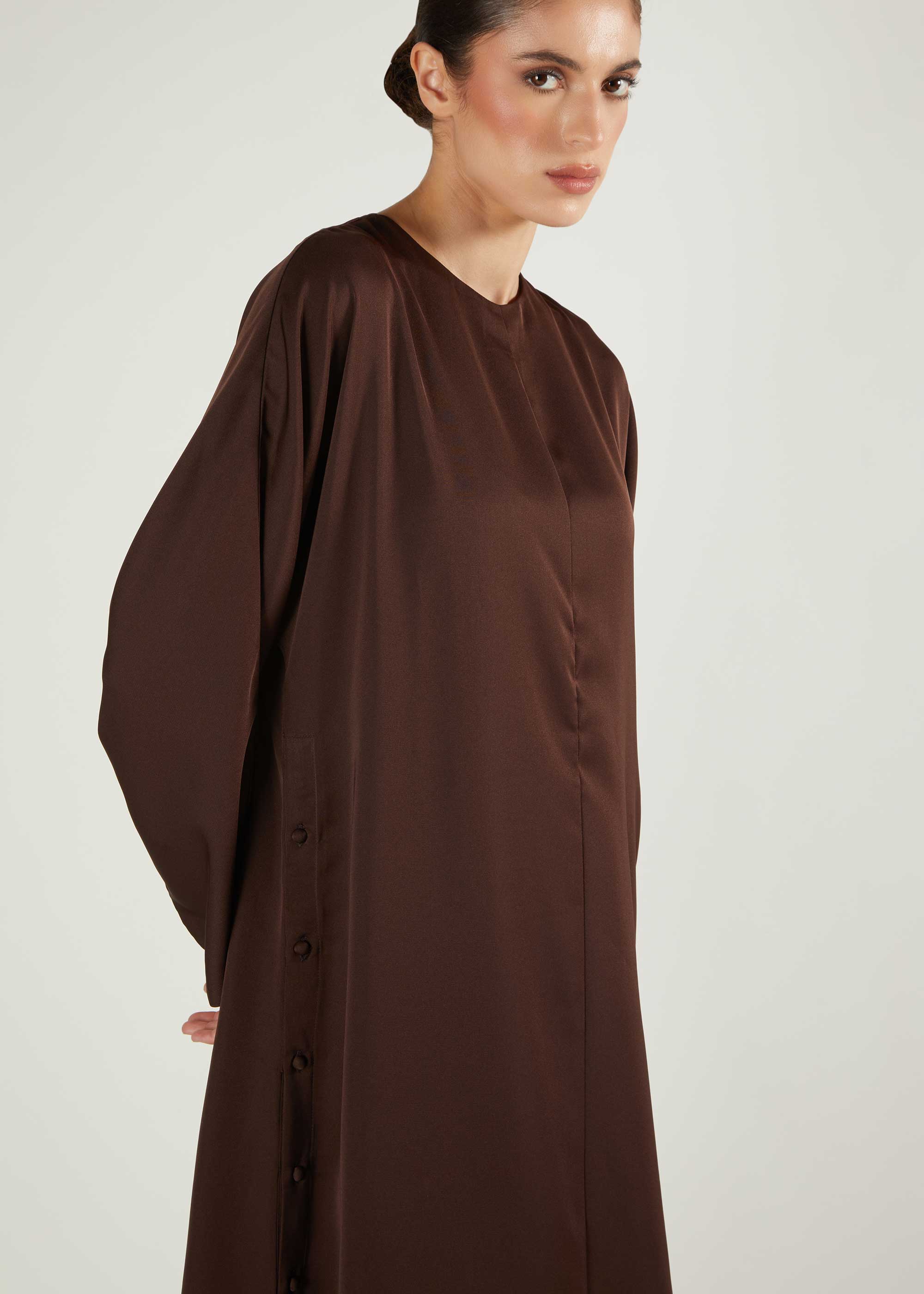 Side Button Maxi Gloss Brown - Final Sale - Image 4