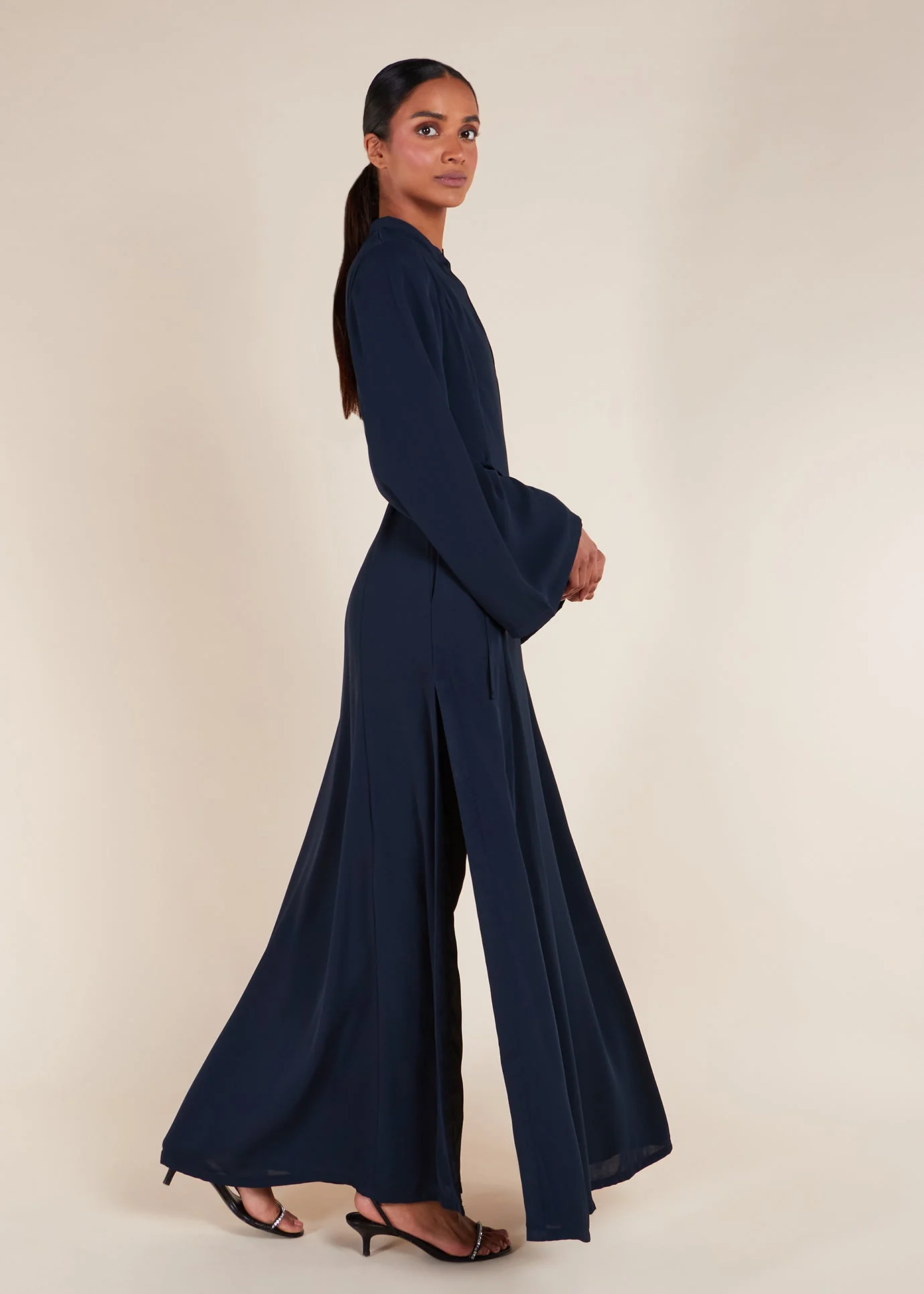 Side Tie Maxi Navy - Image 3