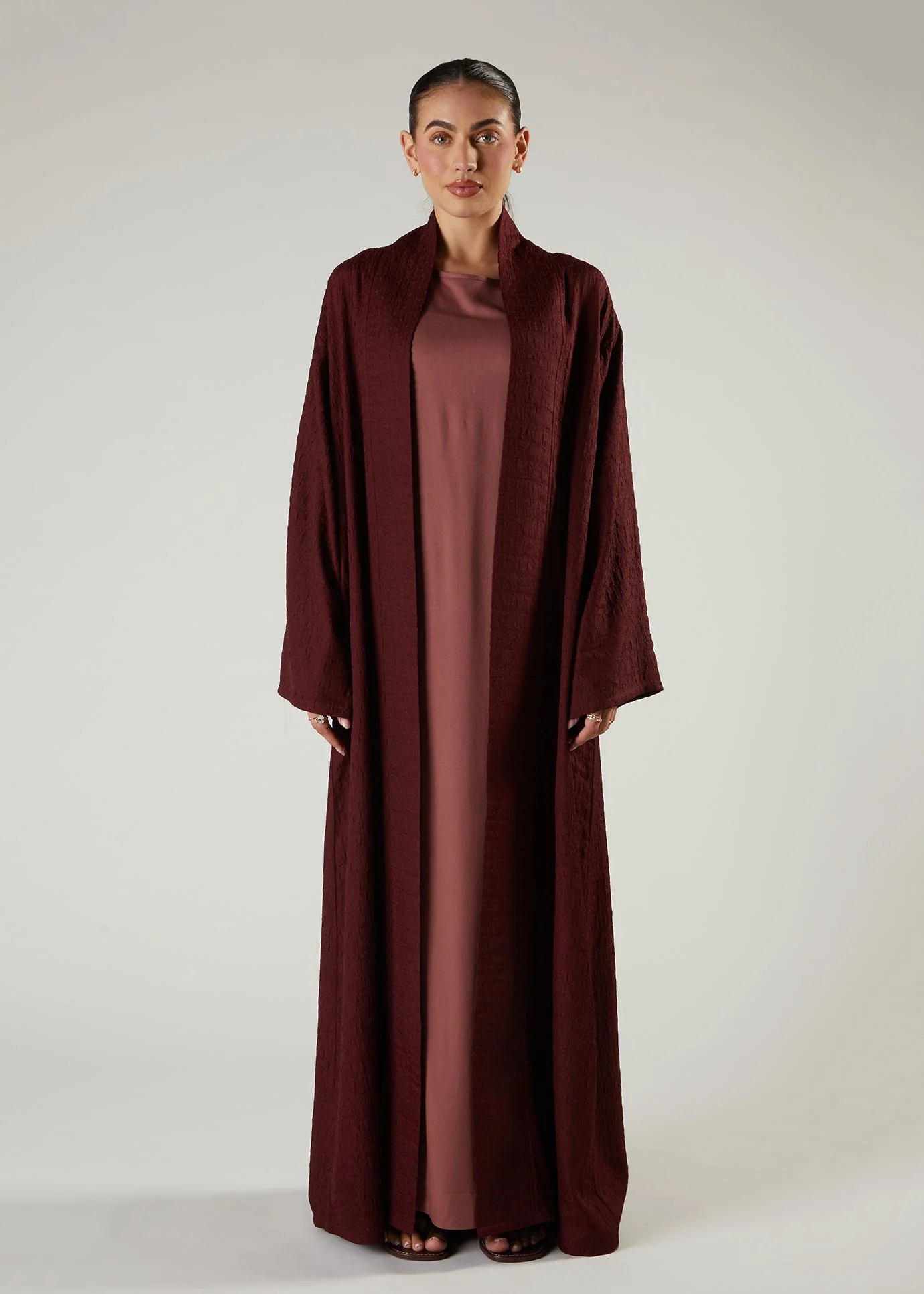 Textured Plum Kimono