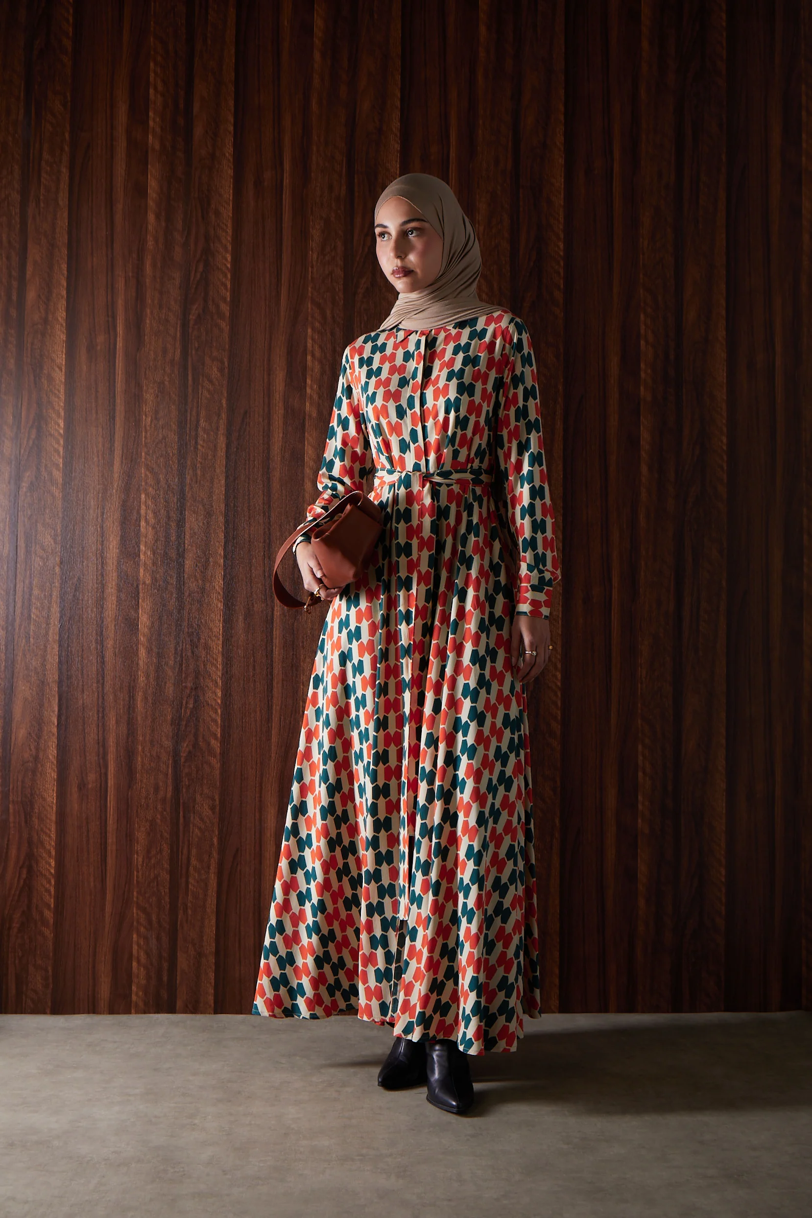 Tile Print Maxi